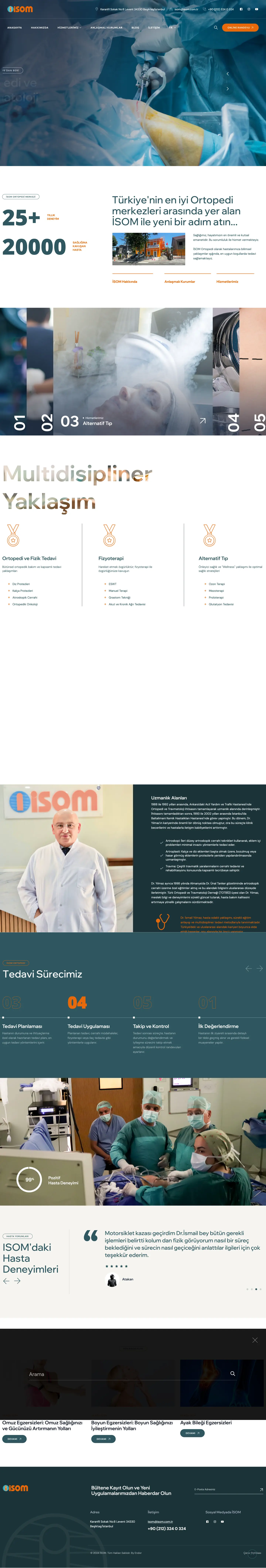 İsom Ortopedi web sitesi