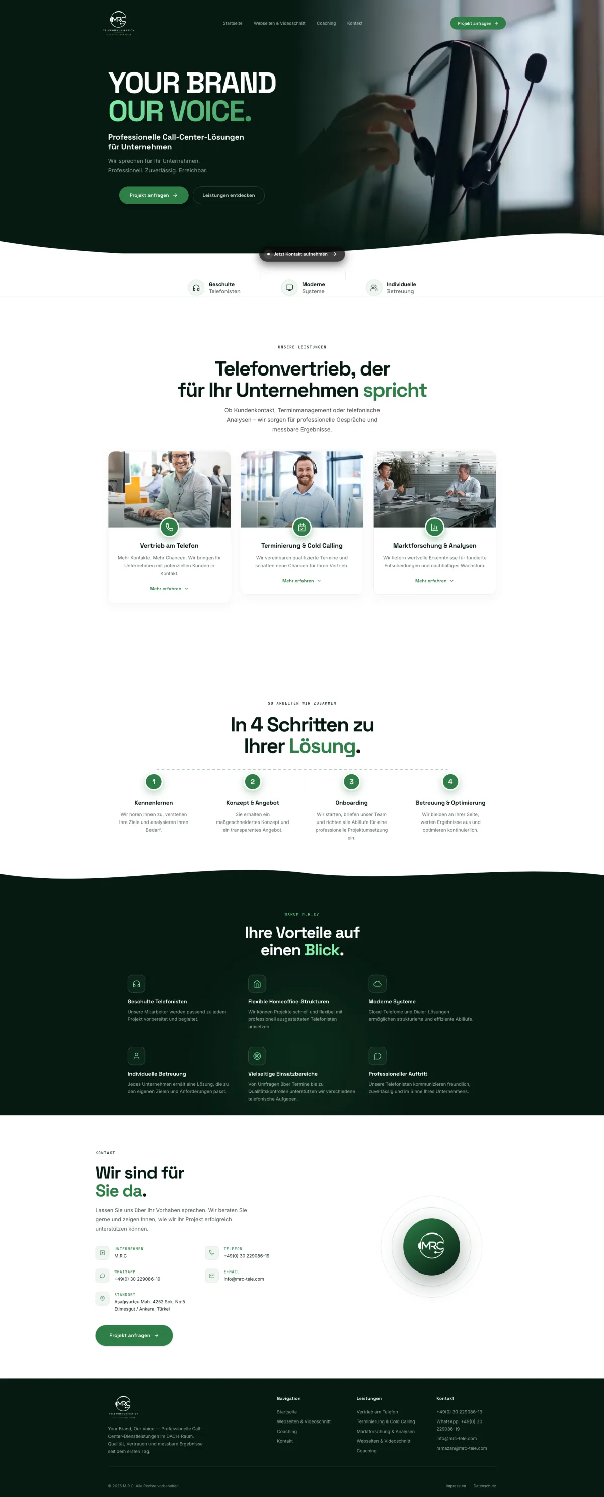M.R.C Telekomünikasyon web sitesi