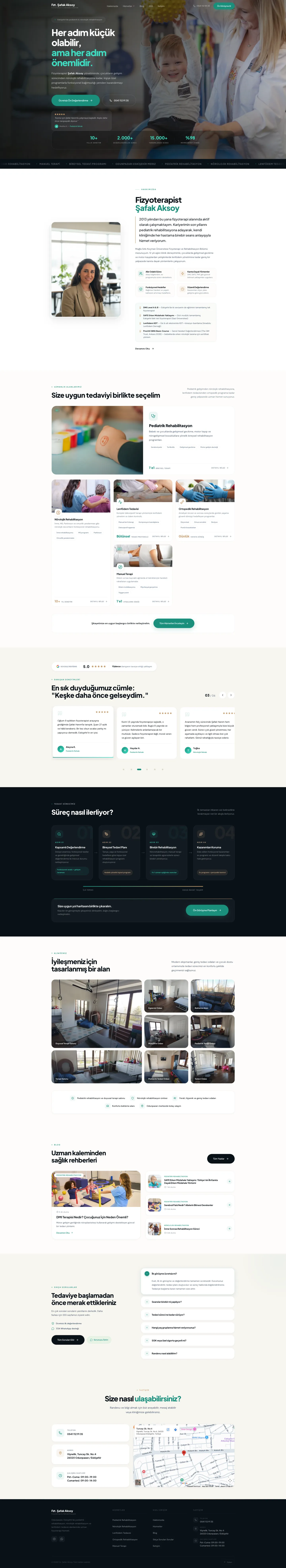 Şafak Aksoy Fizyoterapi web sitesi